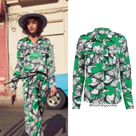 Alexis Tops - ALEXIS Sylvie Top Green Floral Blouse Shirt